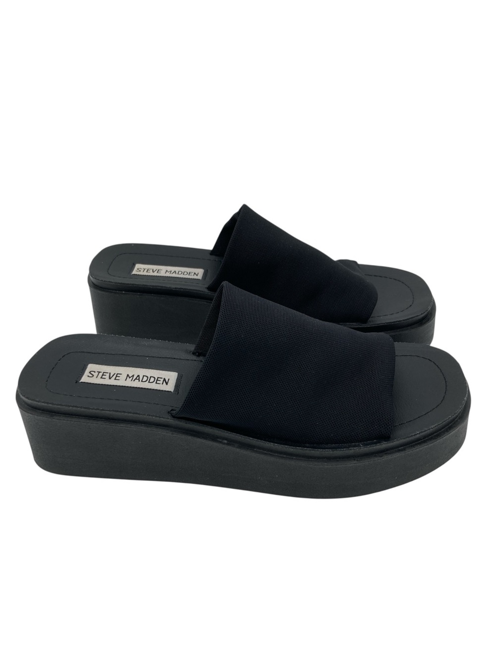Steve Madden Y2K Platform Elastic Mesh Slides